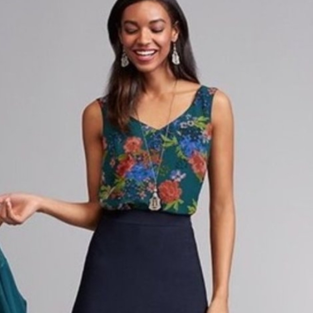CABI 3449 Floral Sleeveless Women's Tank - Picture 4 of 6